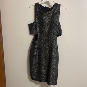 Black and silver metallic dress. Size L